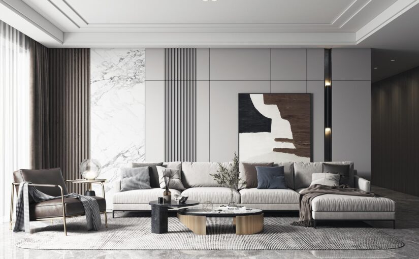 Phòng khách đẹp hiện đại nhà anh Hòa Quận 8