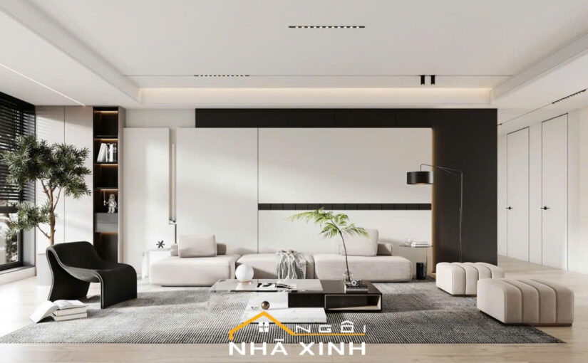 Phong cách thiết kế nội thất phòng khách đơn giản